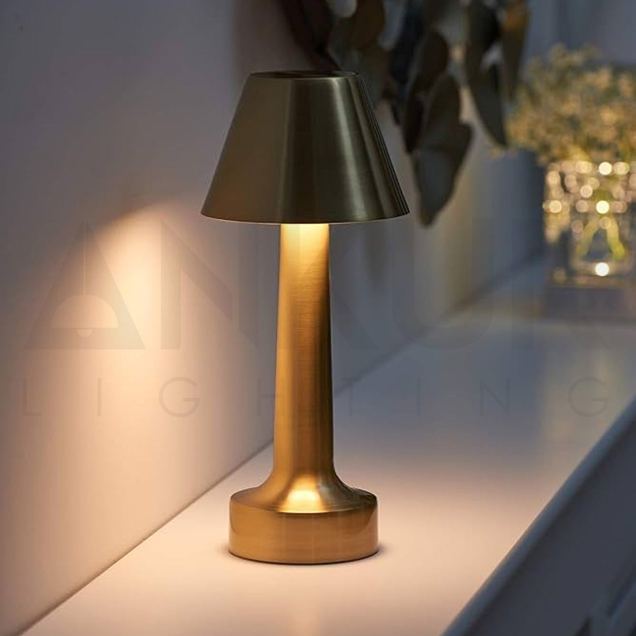ANKUR METALHAT RECHARGABLE TOUCH CONTROL WIRELESS BAR TABLE LAMP