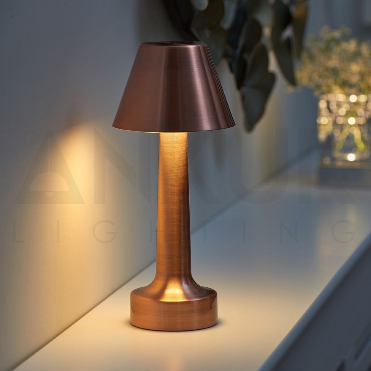 ANKUR METALHAT RECHARGABLE TOUCH CONTROL WIRELESS BAR TABLE LAMP