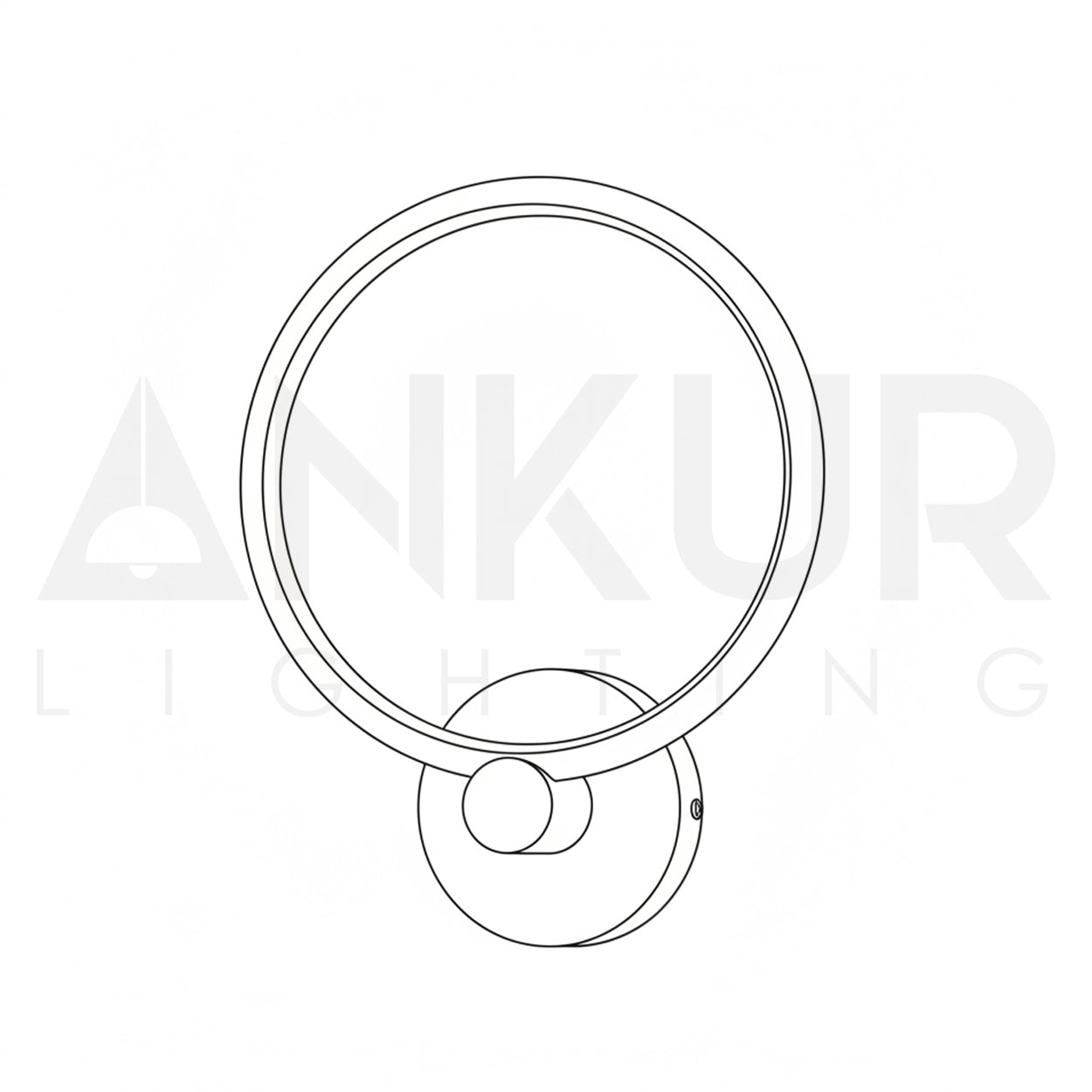 ANKUR LATUS SINGLE HOOP LED WALL LIGHT