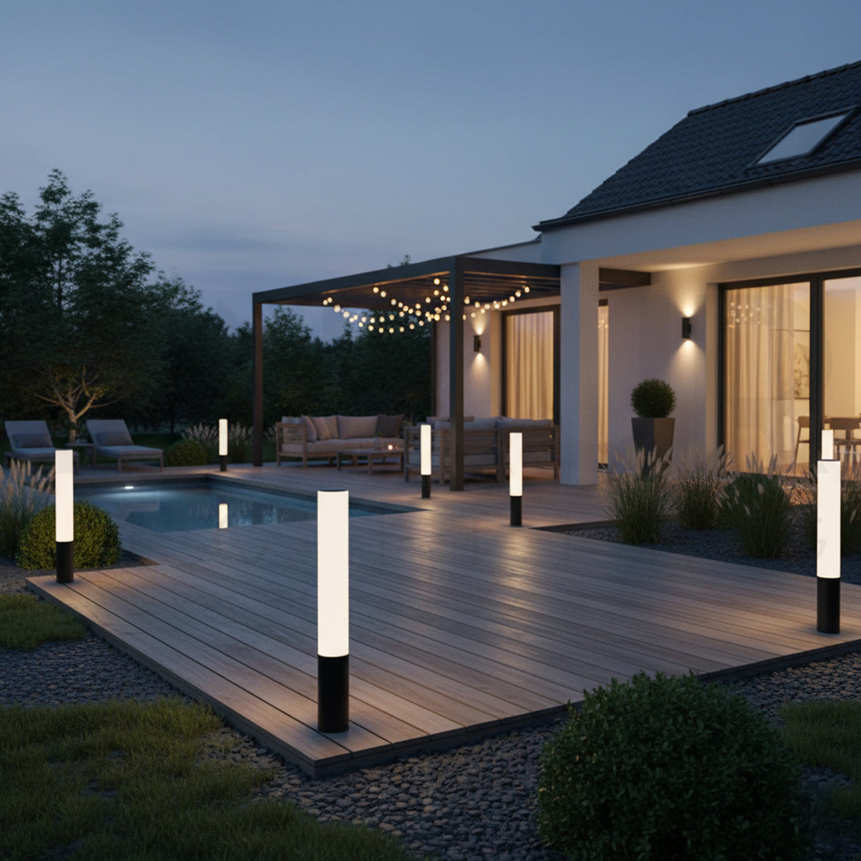 ANKUR CELIO ANTI GLARE 360 DEGREE IP65 WATER PROOF BOLLARD LIGHT