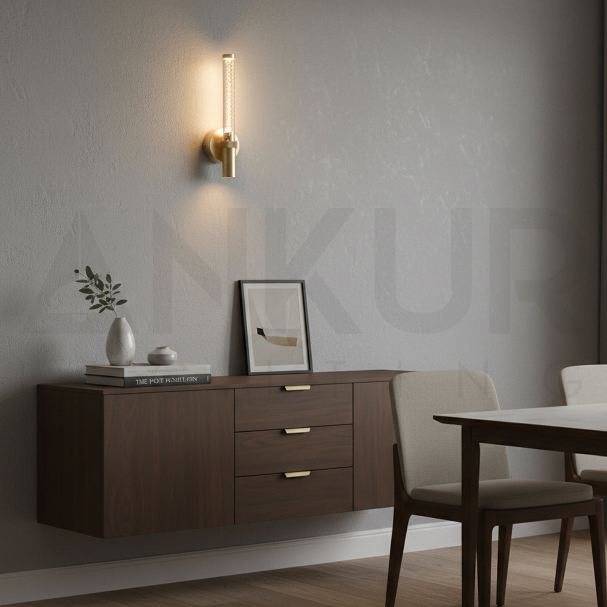 ANKUR FLUX 7W GOLD FINISH LED WALL LIGHT