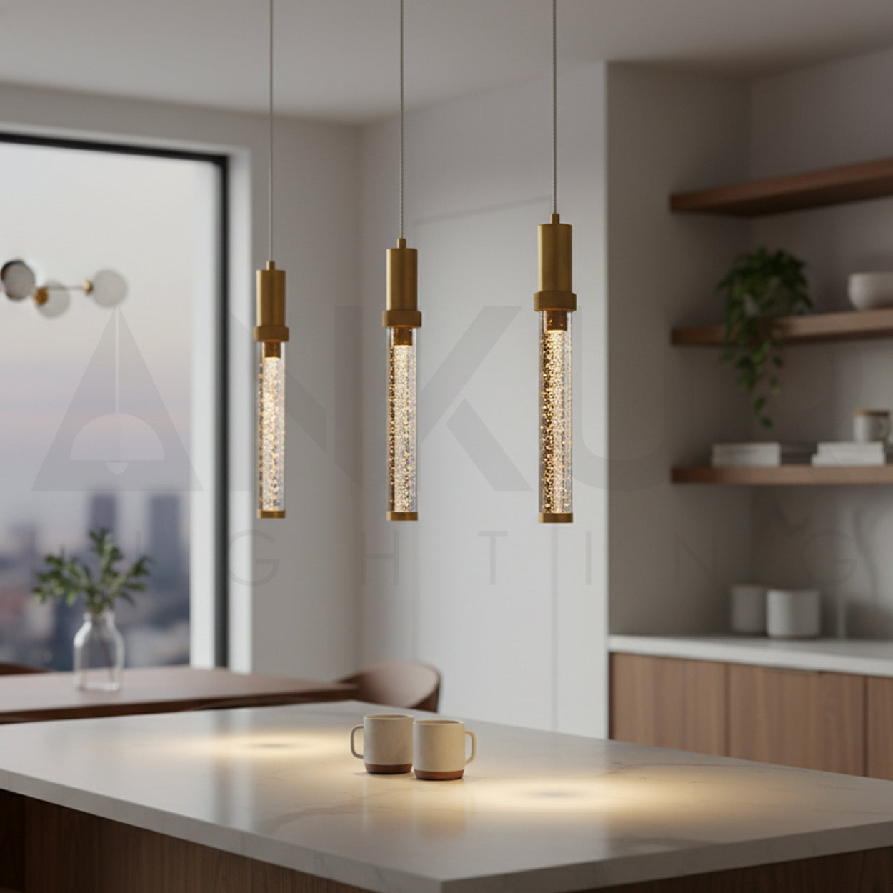 ANKUR FLUX 7W GOLD FINISH LED HANGING LIGHT