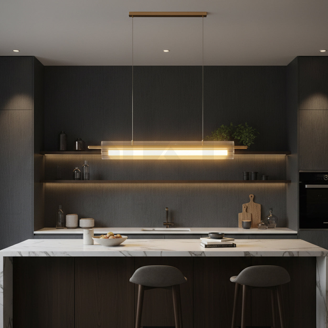 ANKUR LUSTRO METAL AND GLASS MODERN HANGING LIGHT