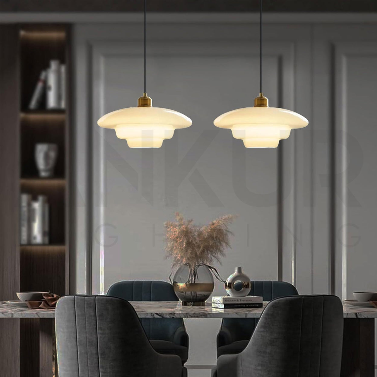 ANKUR SPARROW METAL MODERN MINIMILIST GLASS HANGING LIGHT FOR LUXURY HOME LIGHTING