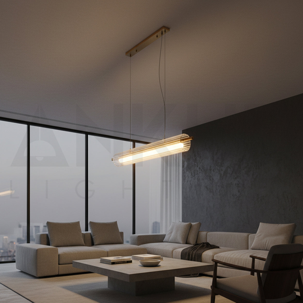 ANKUR LUSTRO METAL AND GLASS MODERN HANGING LIGHT