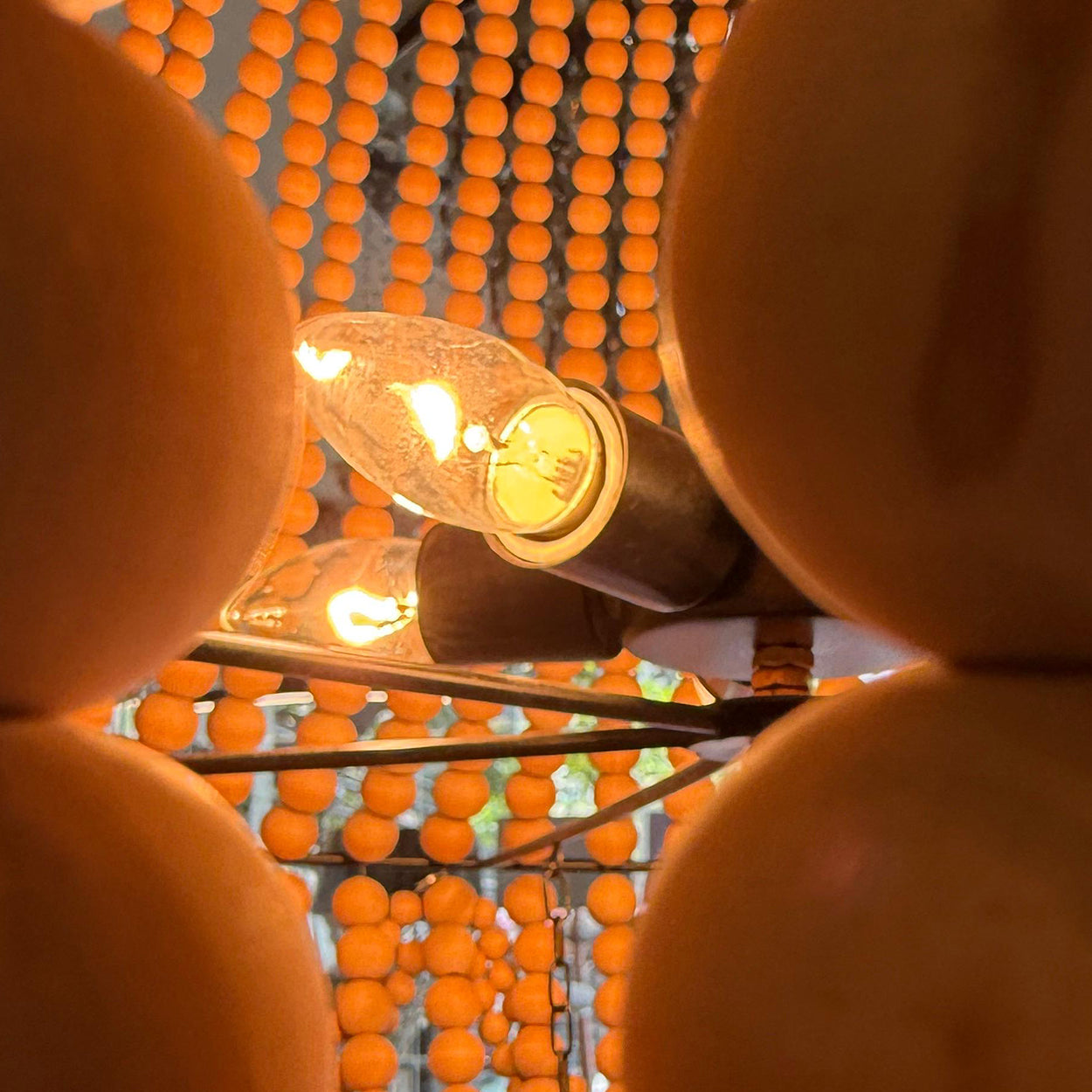 ANKUR BOHEMIAN DOUBLE HEIGHT WOOD AND METAL SPIRITUAL CHANDELIER