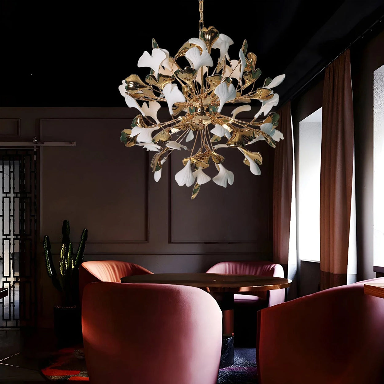 ANKUR FIORENZA CRYSTAL LEAF CHANDELIER