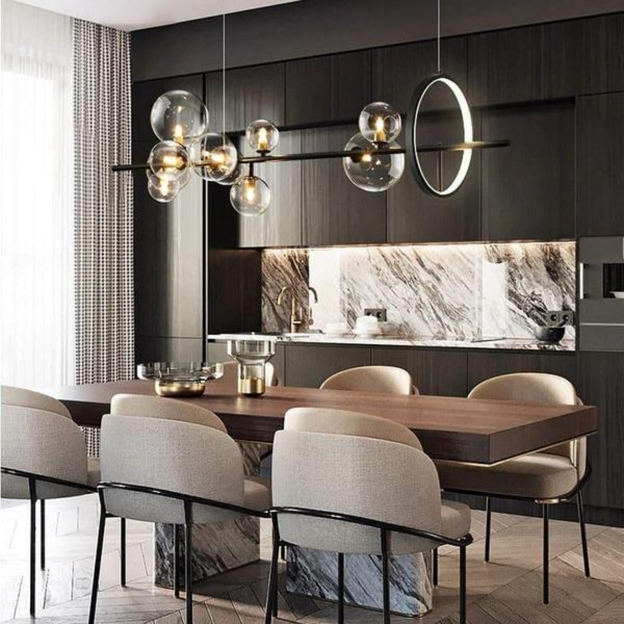 ANKUR GEOM ARIEL MODERN LED RING CHANDELIER HANGING LIGHT