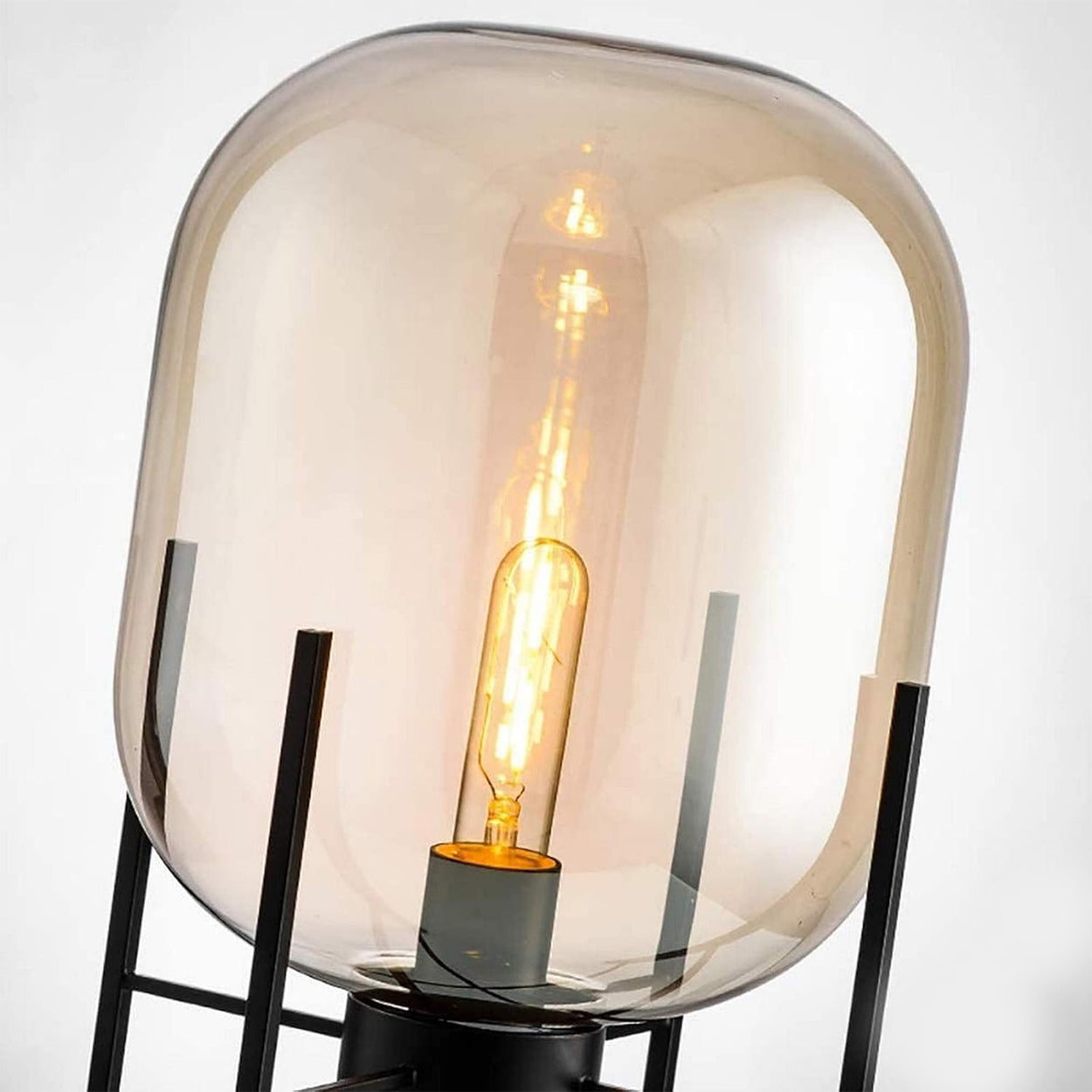 ANKUR GIORGIA MODERN METAL AND GLASS FLOOR LAMP