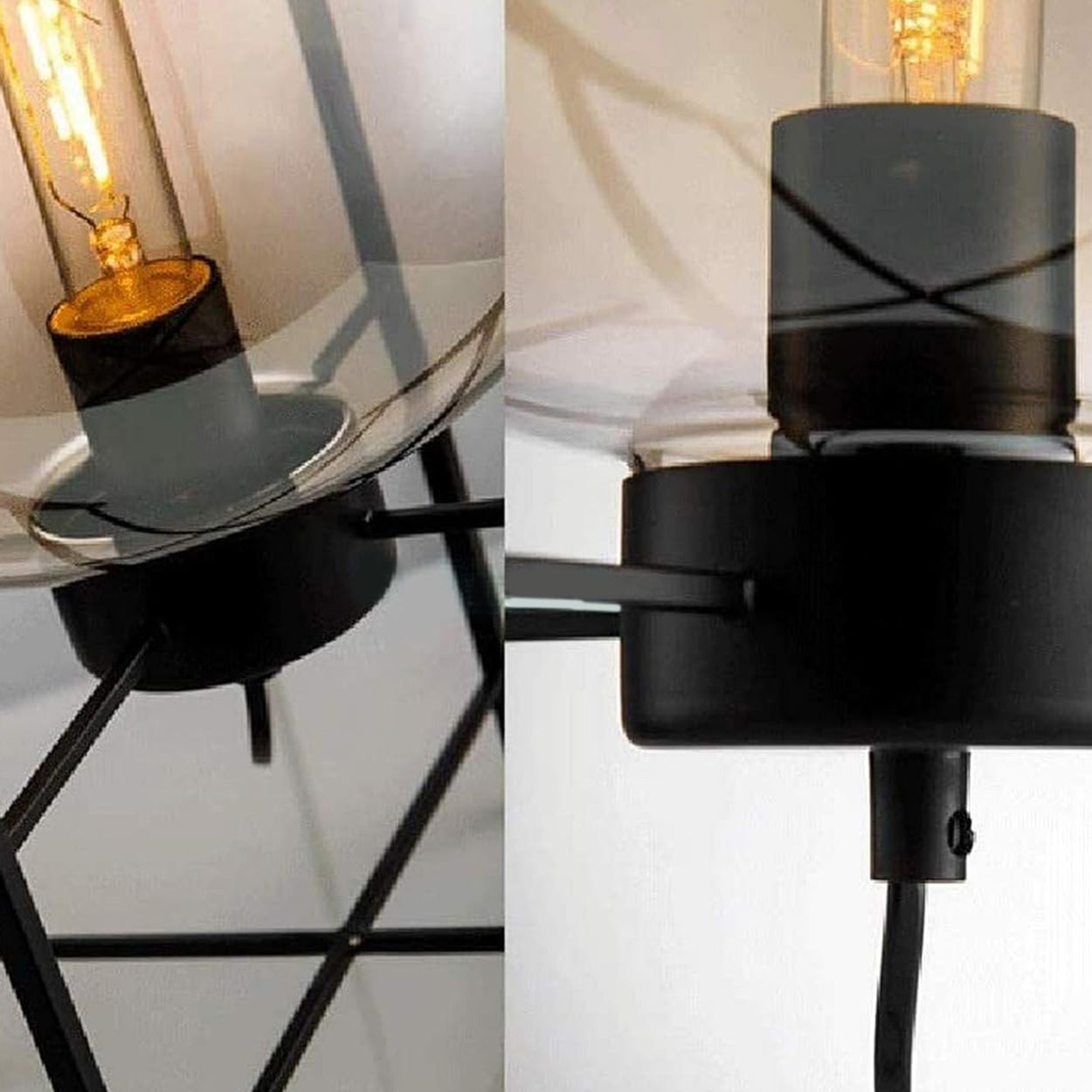 ANKUR GIORGIA MODERN METAL AND GLASS FLOOR LAMP