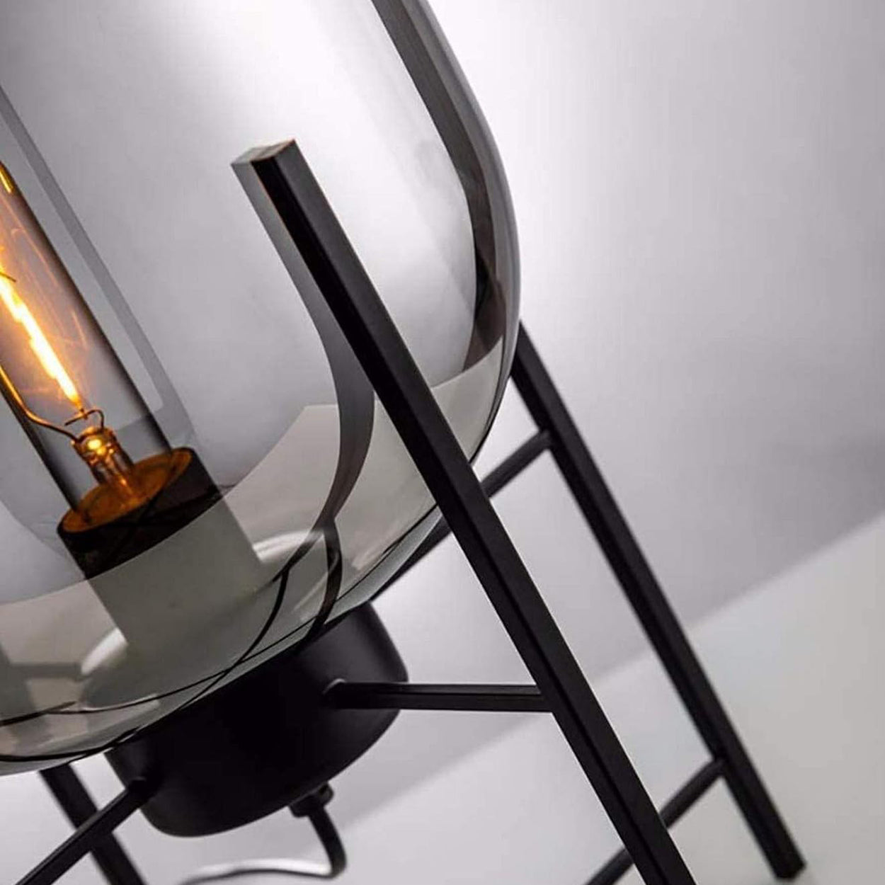 ANKUR GIORGIA MODERN METAL AND GLASS FLOOR LAMP