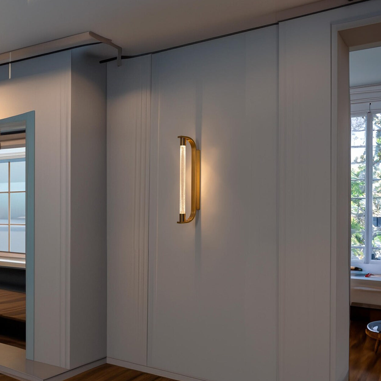 ANKUR FLAVIA CRYSTAL METAL LED MIRROR WALL LIGHT