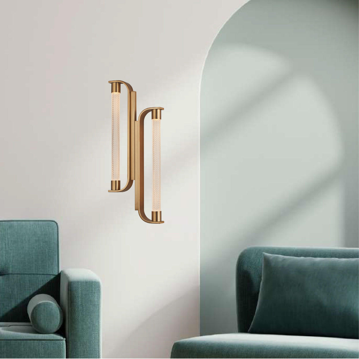 ANKUR FLAVIA CRYSTAL METAL LED MIRROR WALL LIGHT