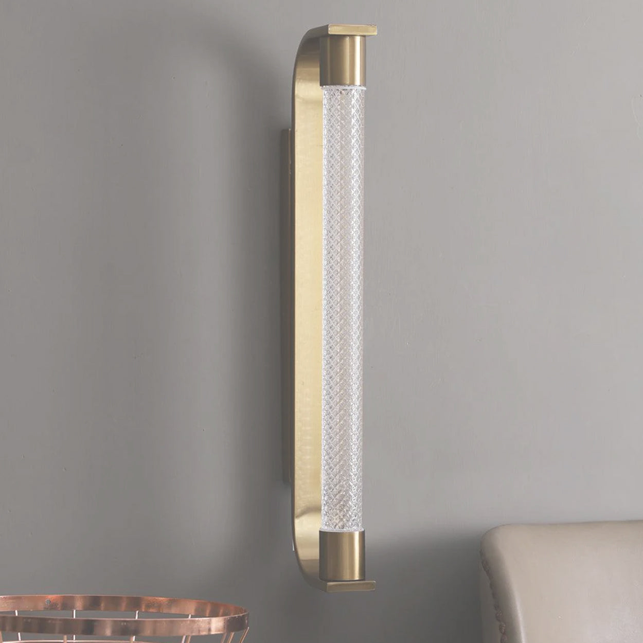 ANKUR FLAVIA CRYSTAL METAL LED MIRROR WALL LIGHT