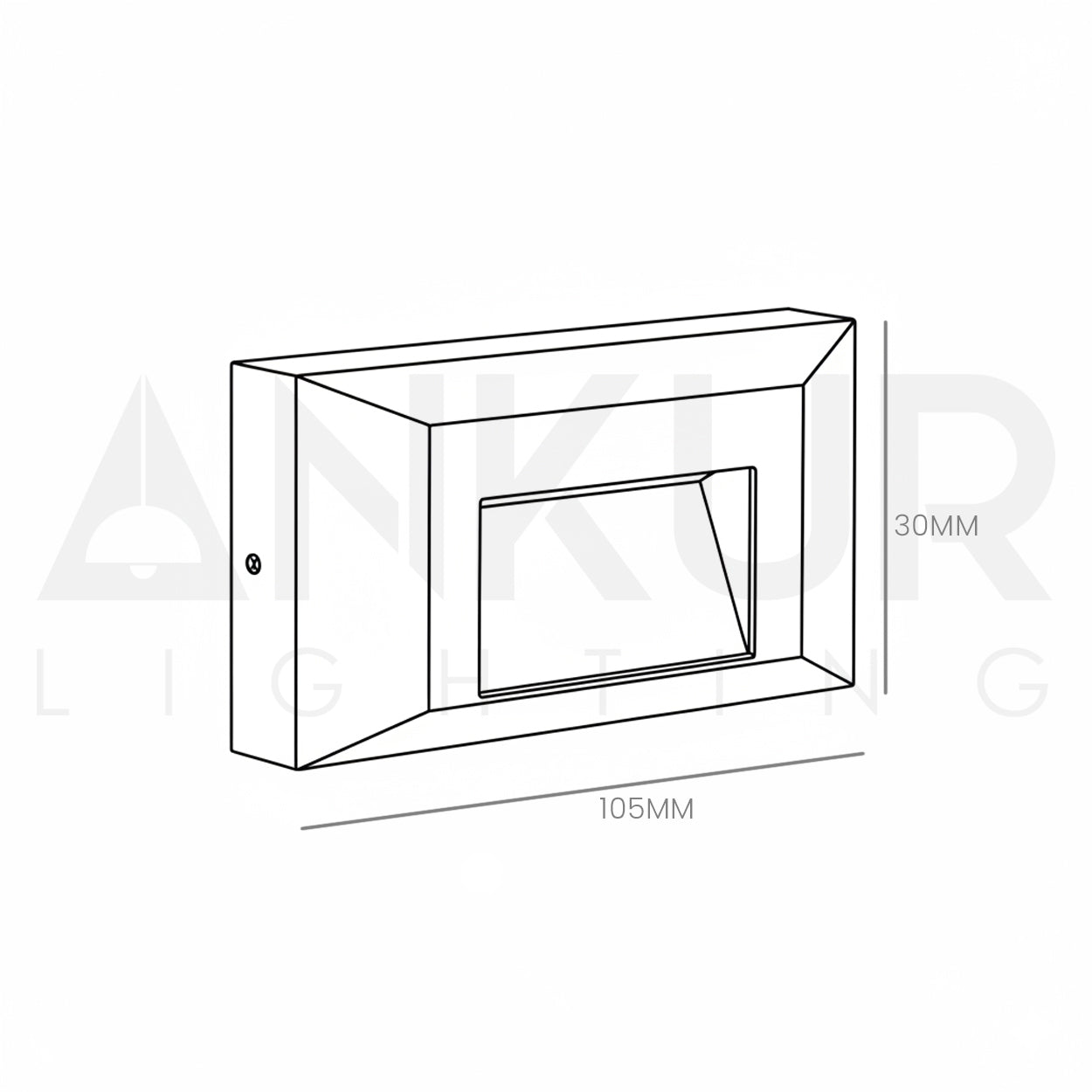 ANKUR ALYSSUM RECTANGLE SHAPE STEP LIGHT FOR INDOOR AND OUTDOOR LIGHTING