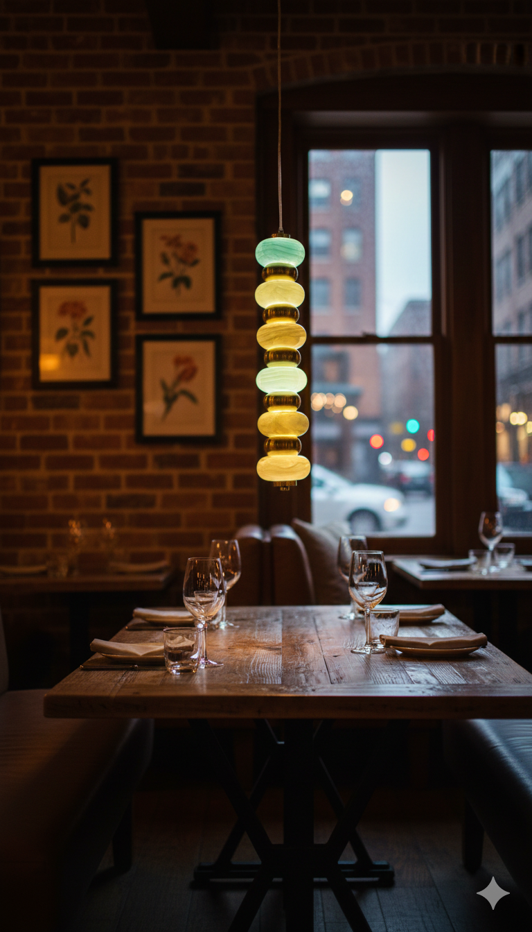 ANKUR CAELUS LUXUXY ONYX MARBLE HANGING LIGHT