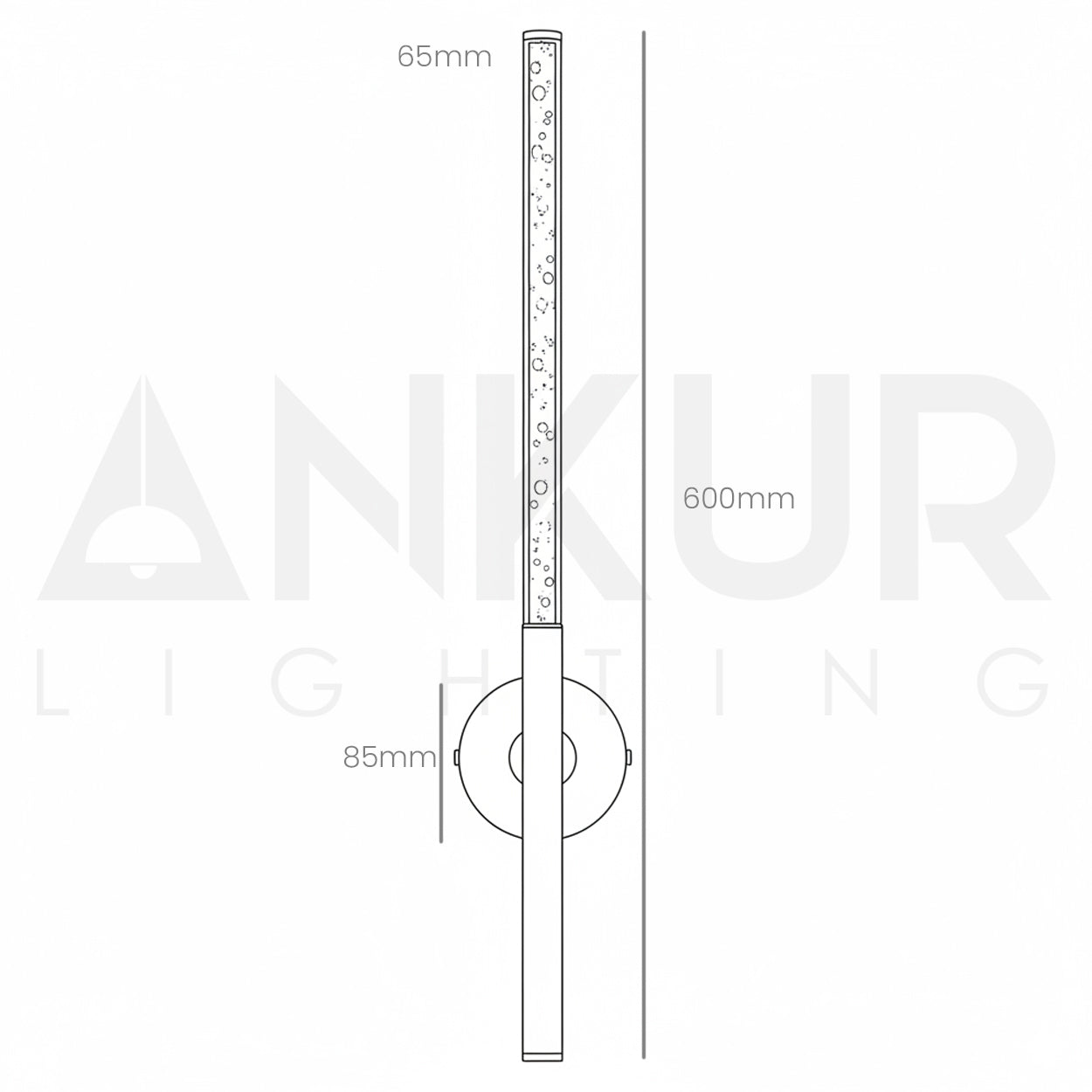 ANKUR FLUX 7W LONG GOLD FINISH LED WALL LIGHT