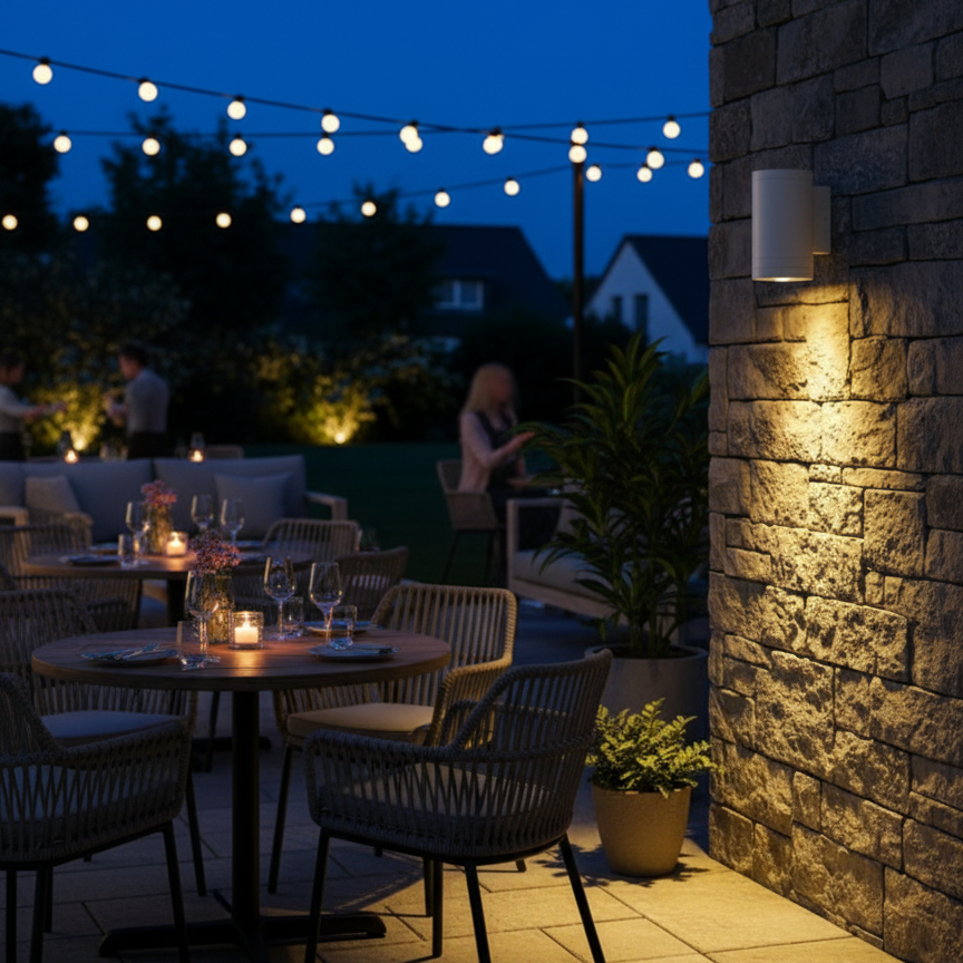 ANKUR LARGE DOXX OUTDOOR RATED HIGH POWERED LED WALL LIGHT