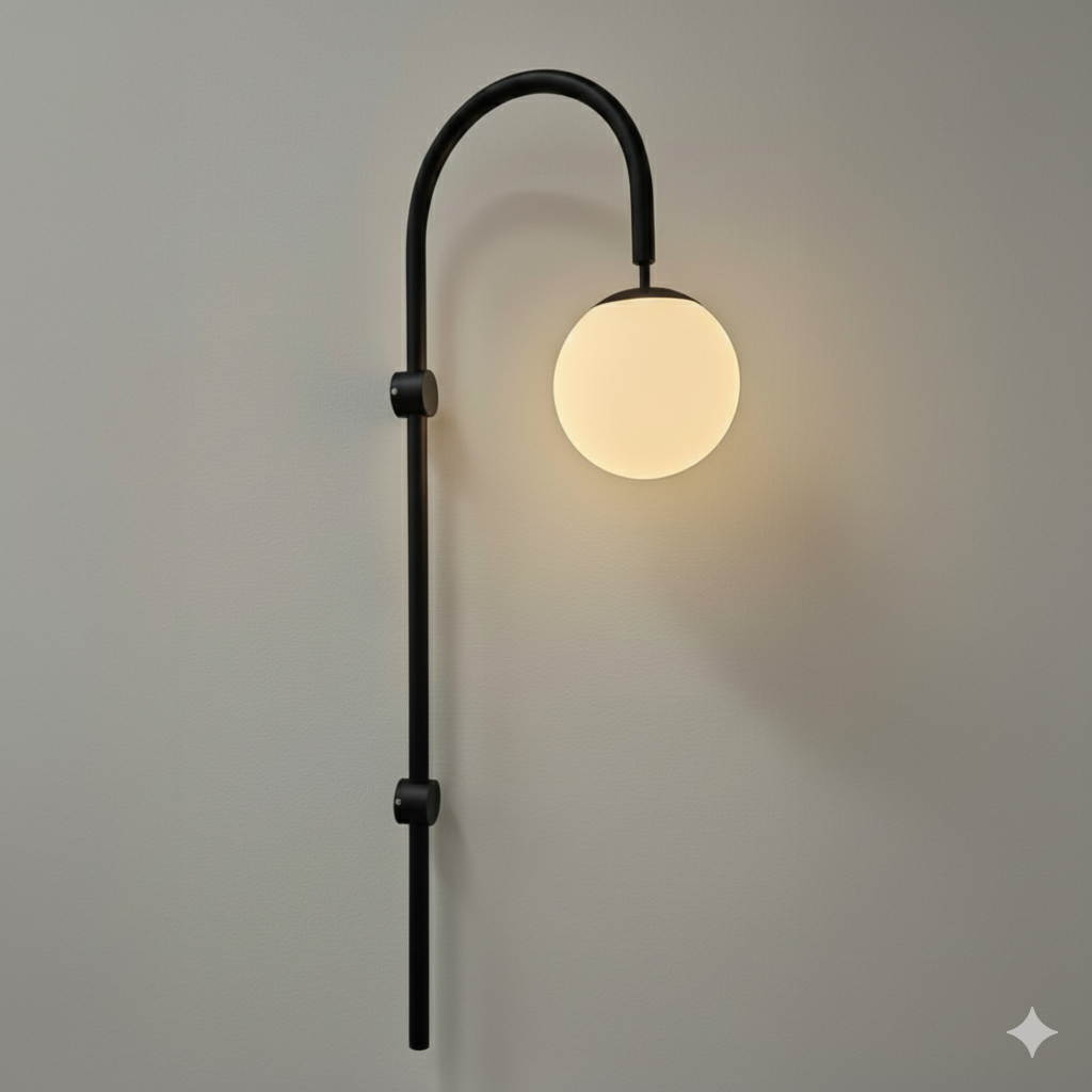 ANKUR OCTAVIAN MILKY GLOBE WALL LIGHT FOR RESTAURANT LIGHTING