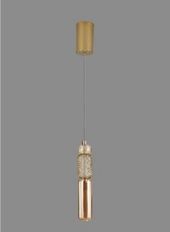 ANKUR RUNE METAL GLASS CAPSULE SHAPED PENDANT LIGHT FOR BEDROOM AND RESTURANTS