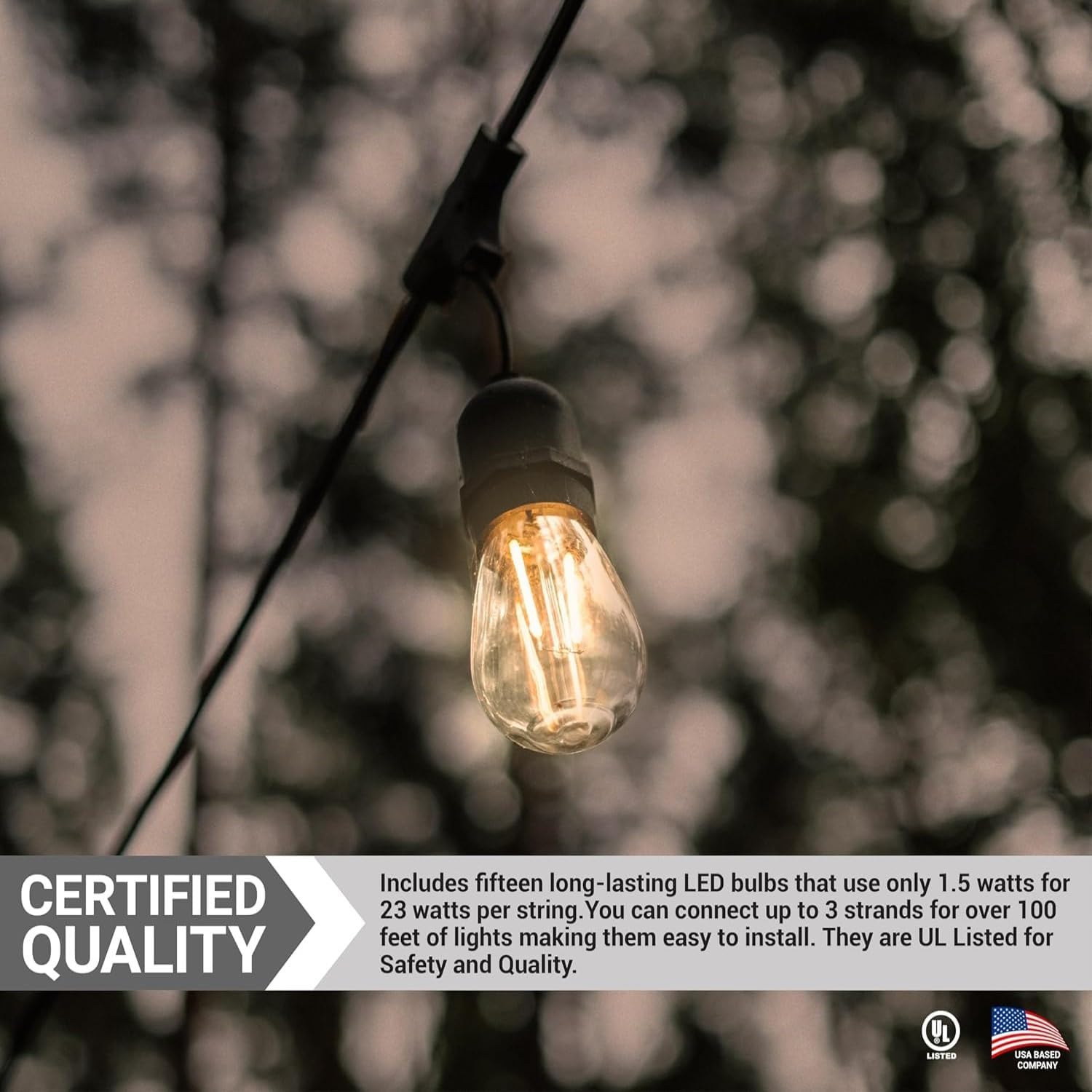ANKUR TWISTED FABRIC COVERED VINTAGE LAMP PENDANT BULB LED STRING LIGHT 5 METER/10 HOLDERS