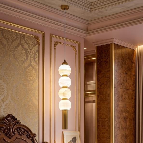 ANKUR STELO METAL AND GLASS MODERN LUXURY HANGING LIGHT