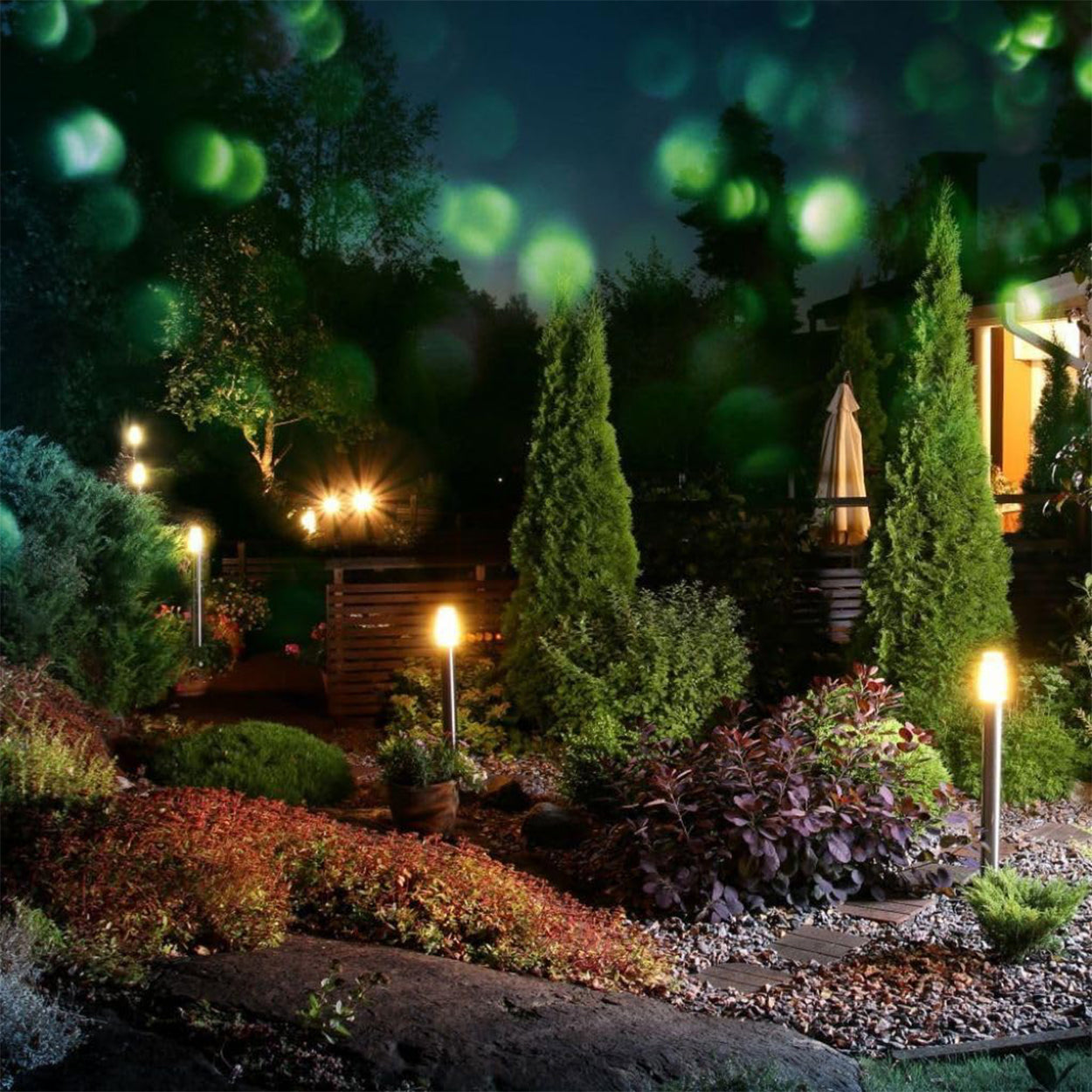 ANKUR CILINDRO CHROME OUTDOOR BOLLARD LIGHT
