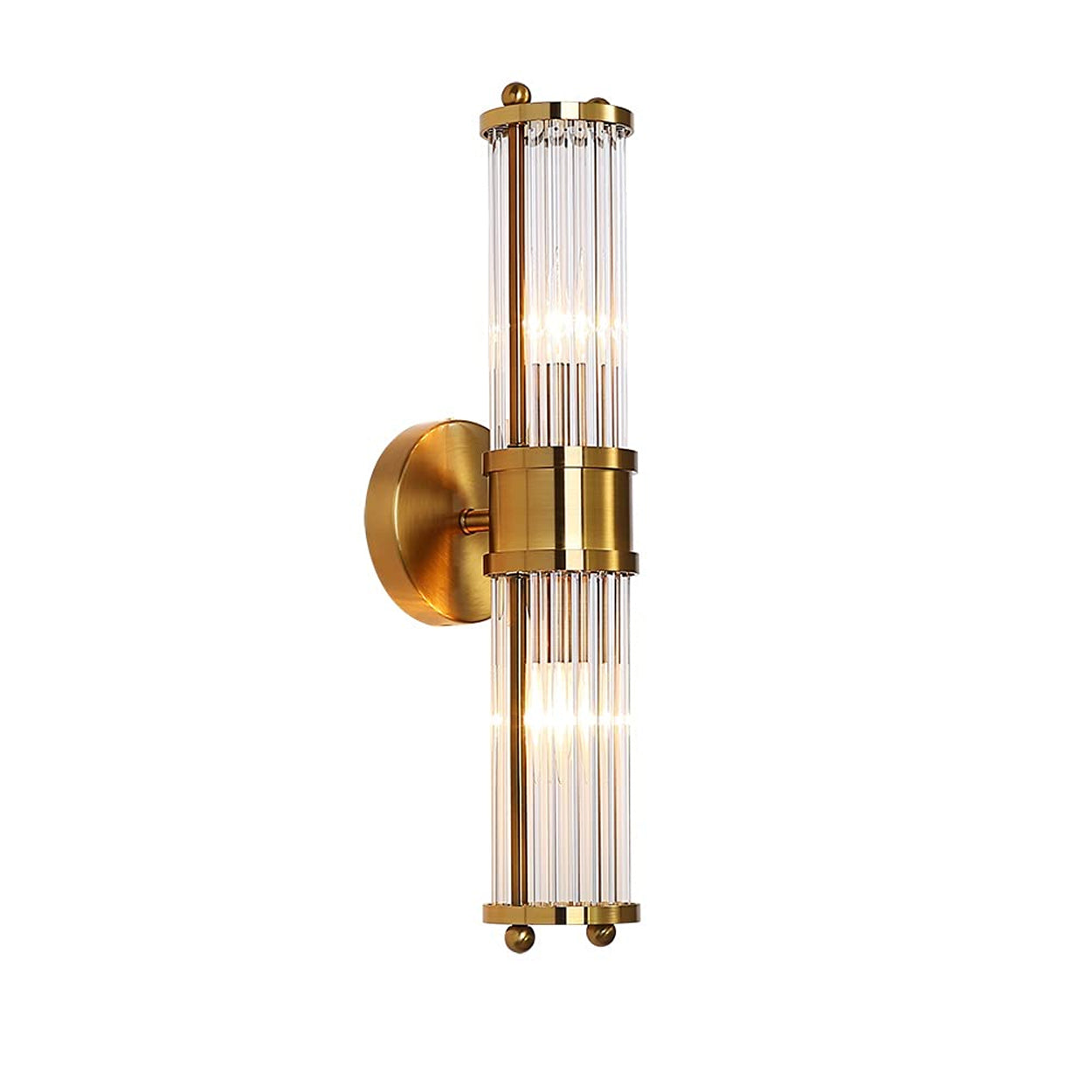 ANKUR ALESSIO VINTAGE STYLE METAL AND CRYSTAL WALL LIGHT