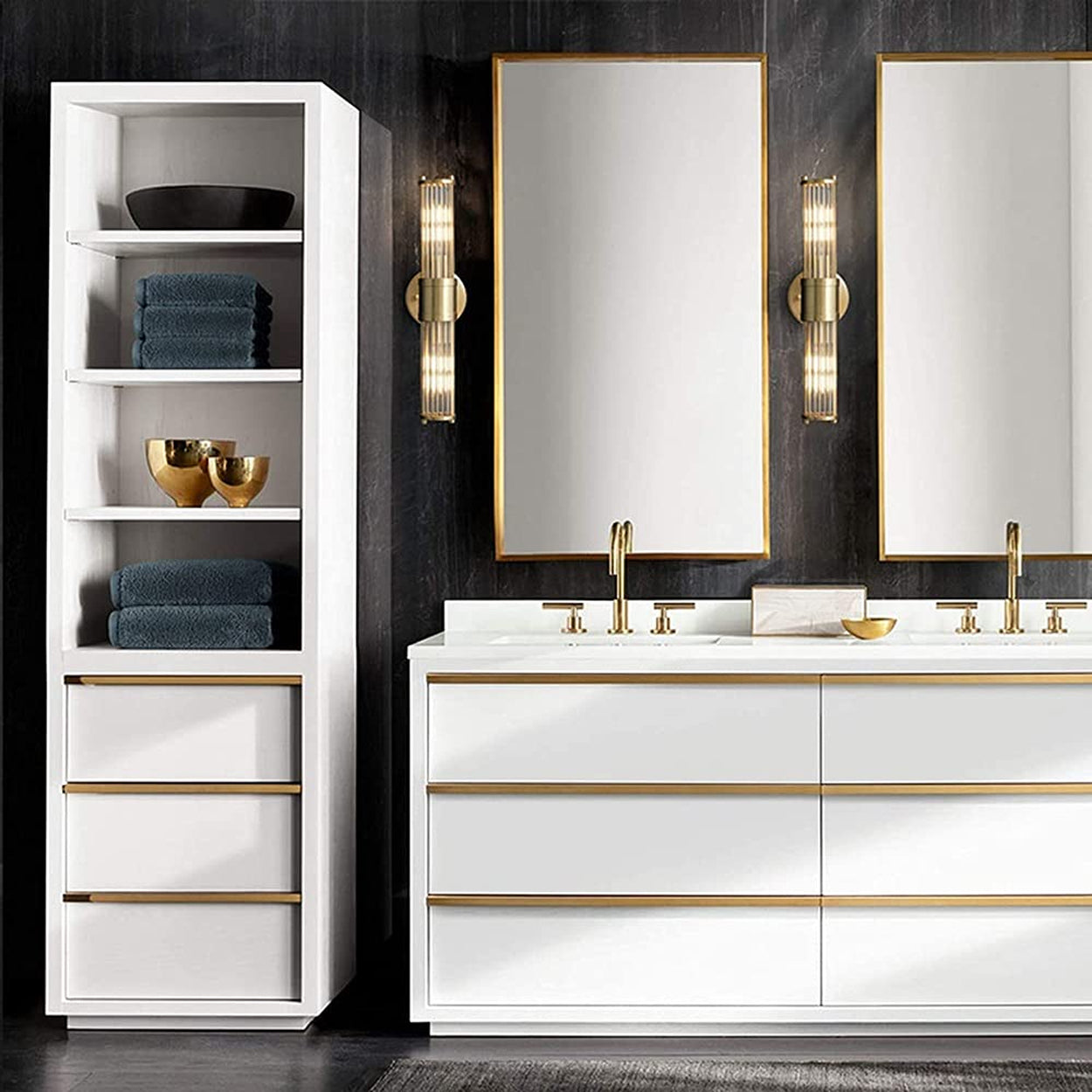 ANKUR ALESSIO VINTAGE STYLE METAL AND CRYSTAL WALL LIGHT