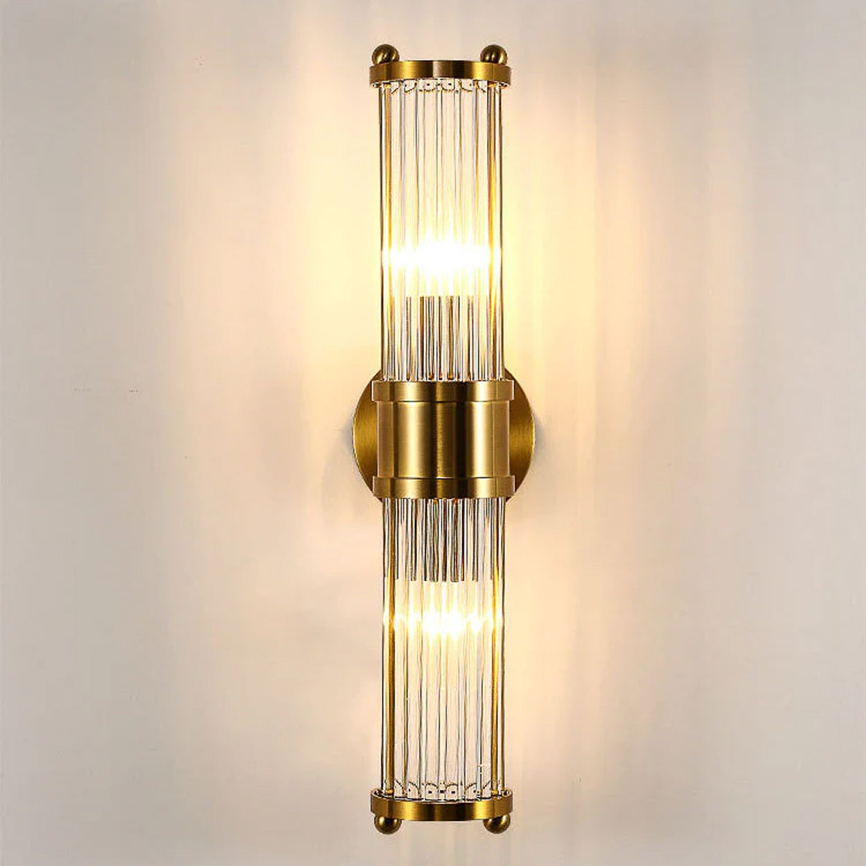 ANKUR ALESSIO VINTAGE STYLE METAL AND CRYSTAL WALL LIGHT