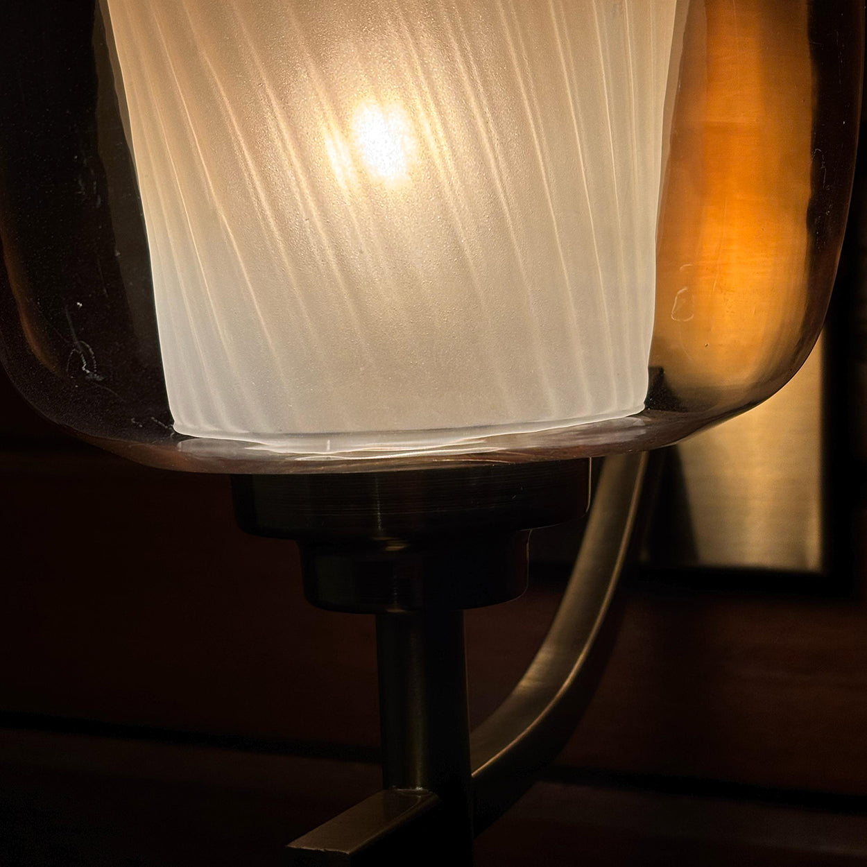 ANKUR LORENZO VINTAGE STYLE METAL AND GLASS WALL LIGHT