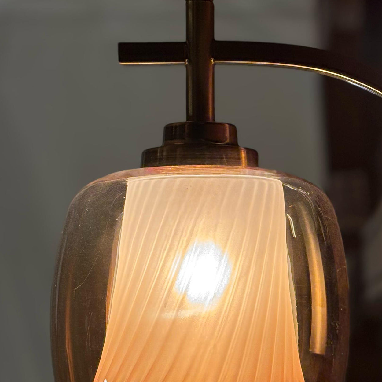 ANKUR LORENZO VINTAGE STYLE METAL AND GLASS WALL LIGHT