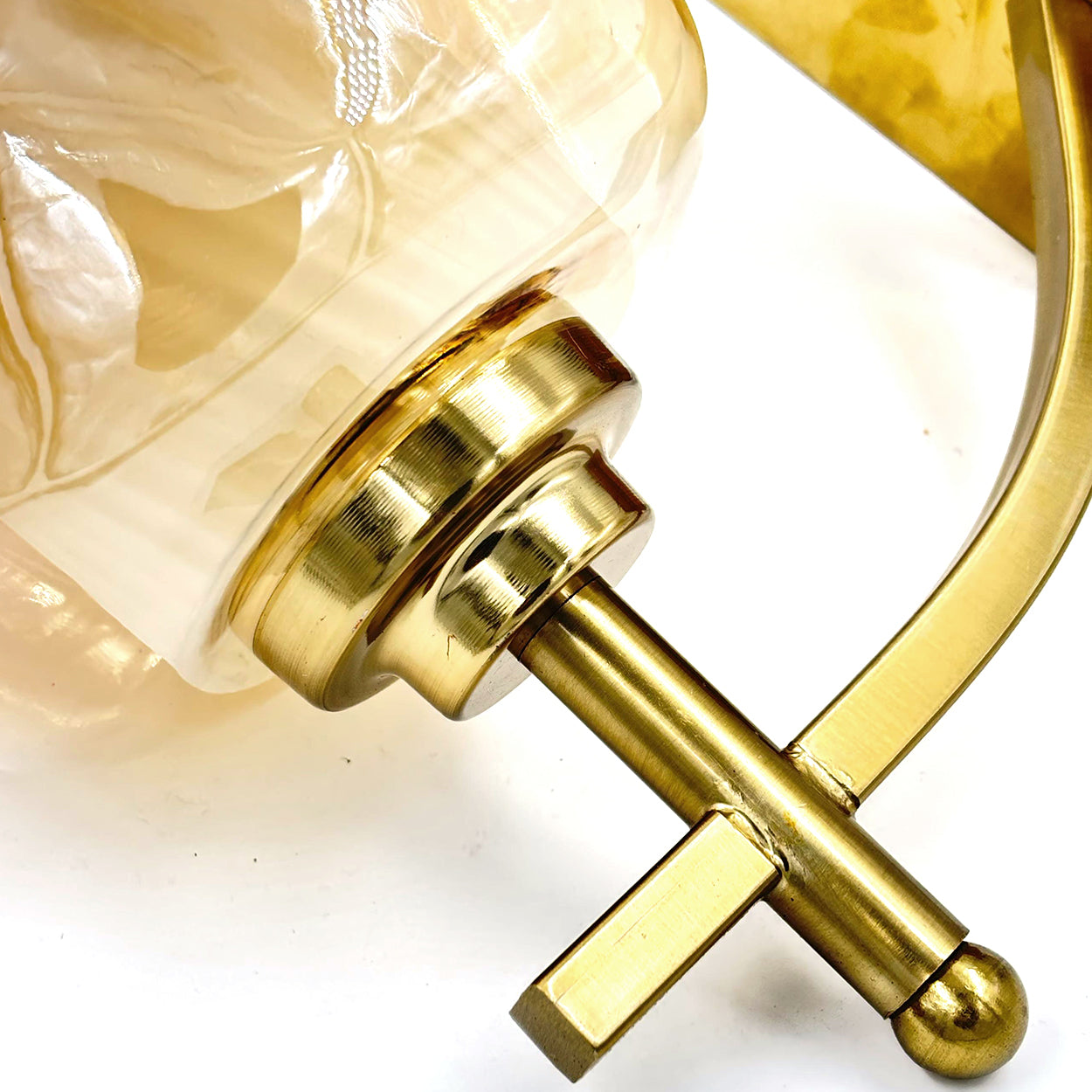 ANKUR LORENZO VINTAGE STYLE METAL AND GLASS WALL LIGHT