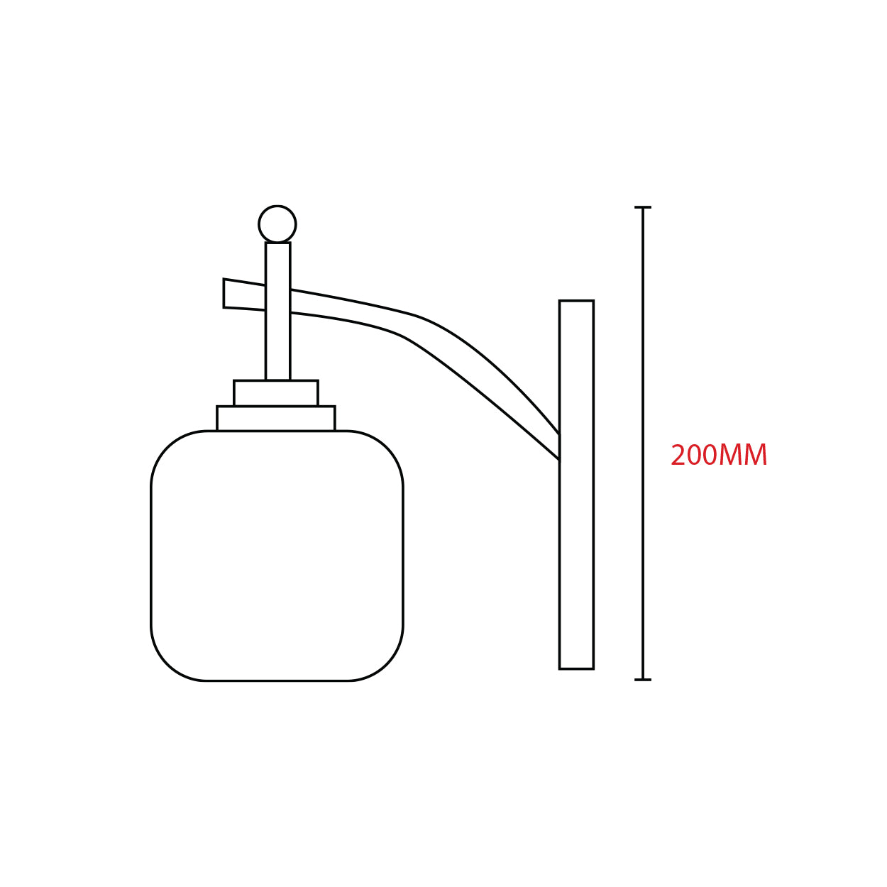 ANKUR LORENZO VINTAGE STYLE METAL AND GLASS WALL LIGHT