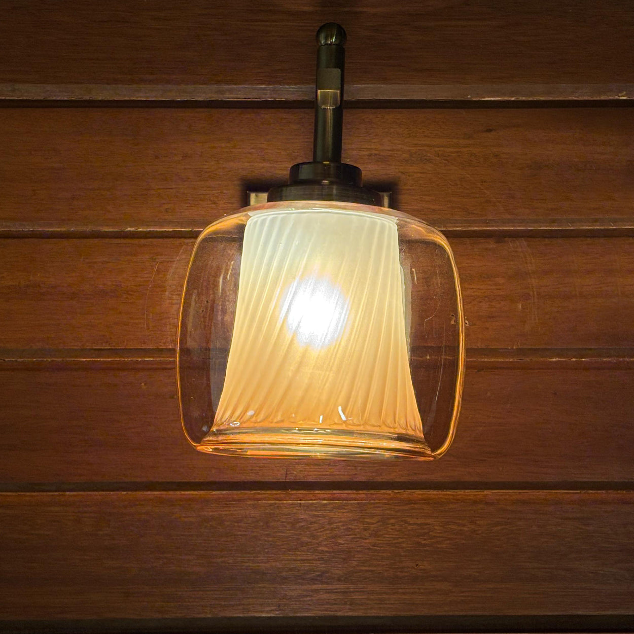 ANKUR LORENZO VINTAGE STYLE METAL AND GLASS WALL LIGHT