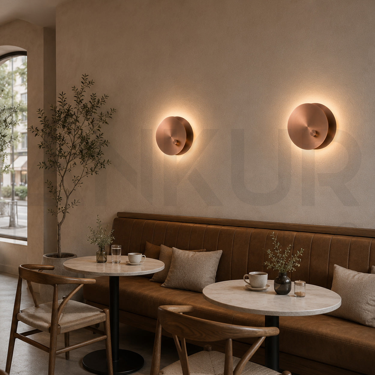 ANKUR CELESTARA METAL AND BRASS FINISH MODERN LED WALL LIGHT