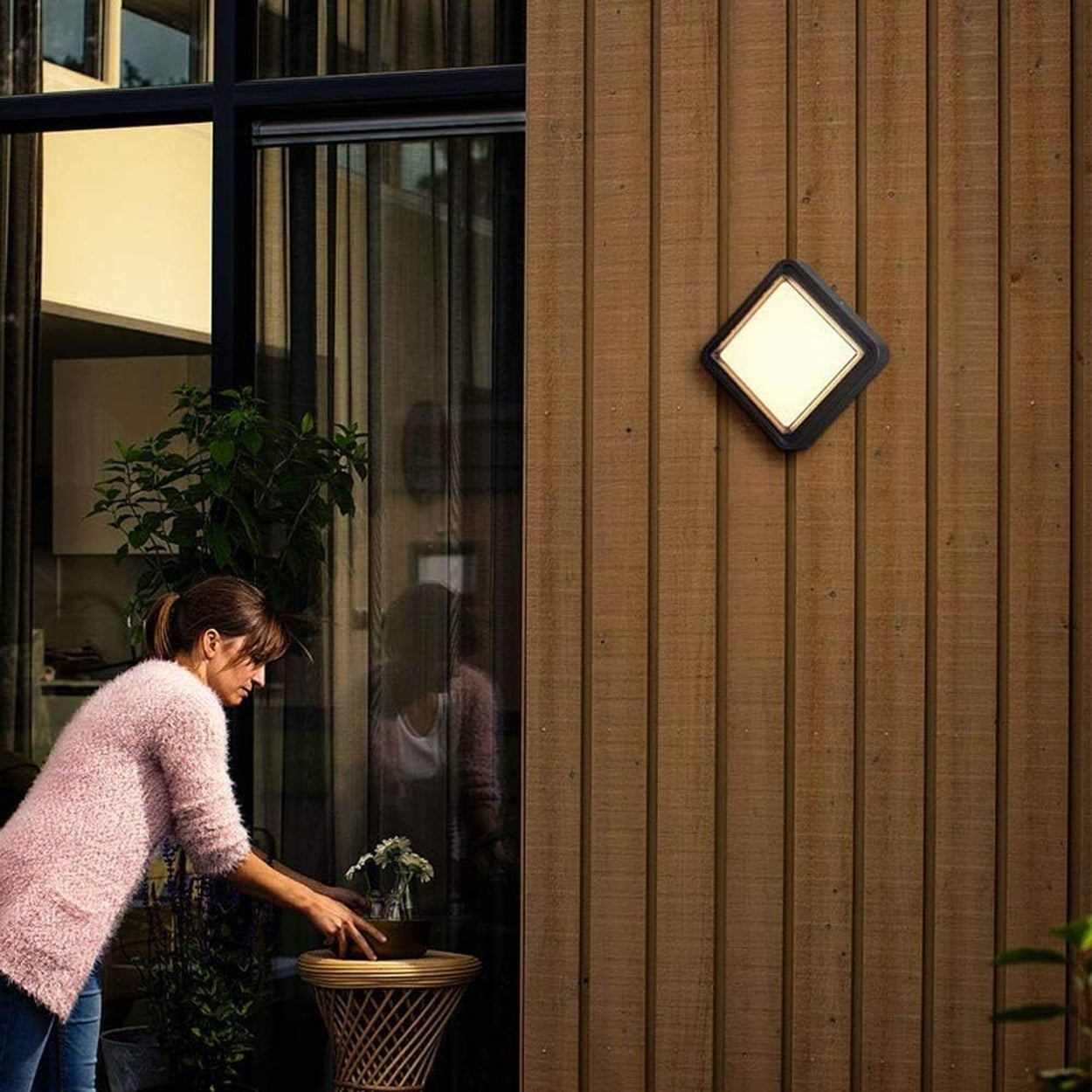 ANKUR RIGEL SQUARE WALL FIXTURE | OUTDOOR FIXTURE | WATER RESISTANT | SLEEK DESIGN WALL LIGHT