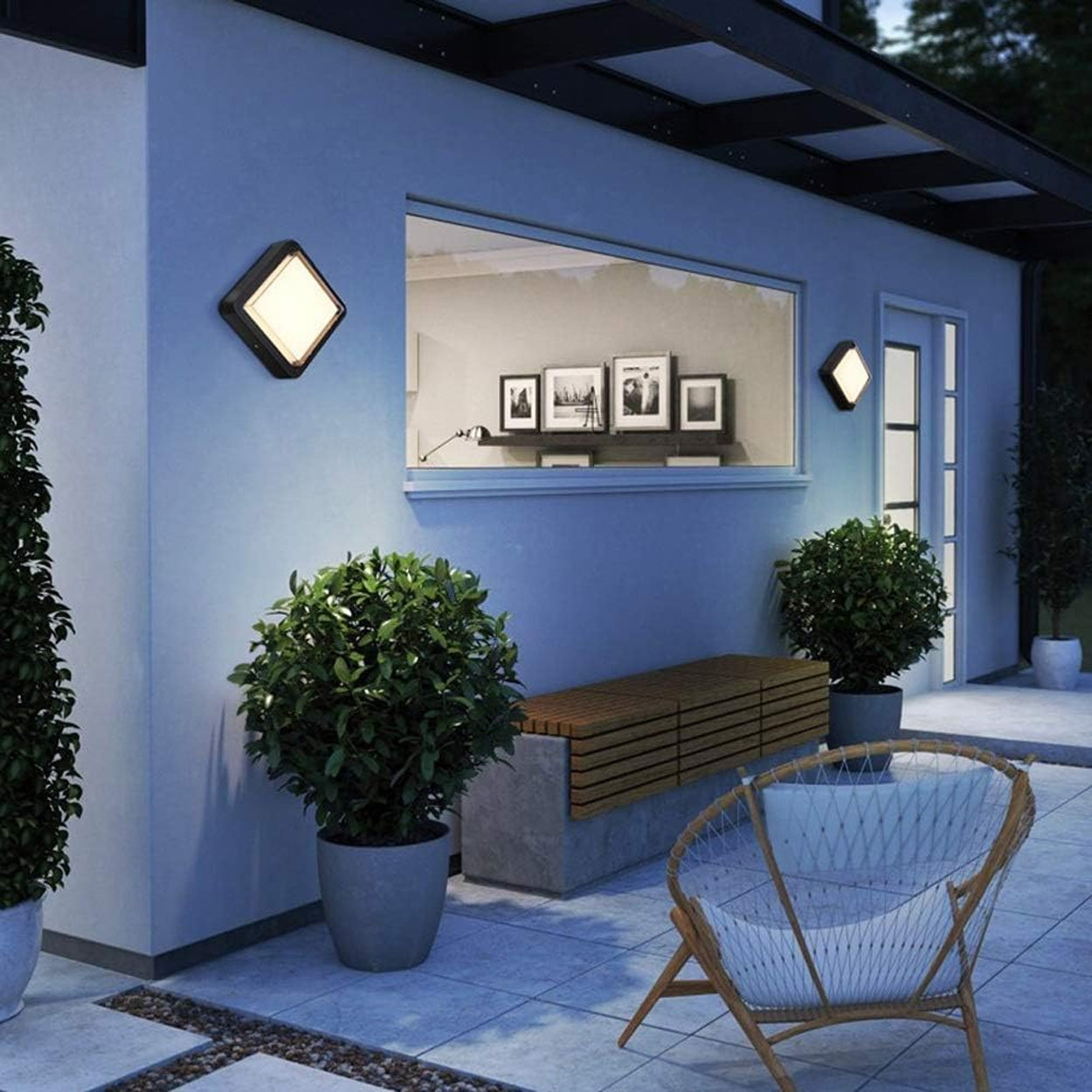ANKUR RIGEL SQUARE WALL FIXTURE | OUTDOOR FIXTURE | WATER RESISTANT | SLEEK DESIGN WALL LIGHT