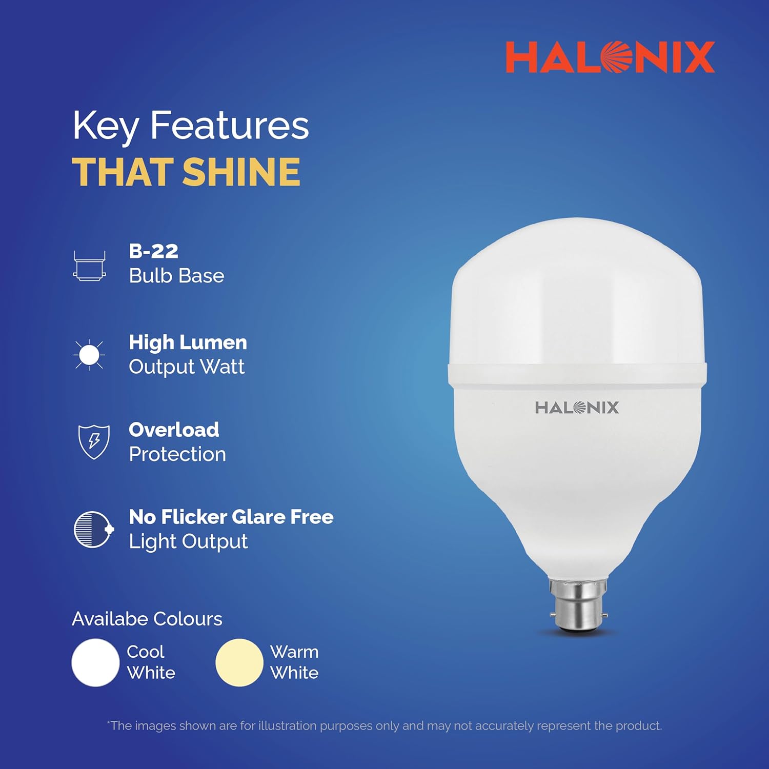 ANKUR 40W NATURAL WHITE B22 BULB | 4000K LED FOR INDOOR LIGHTING