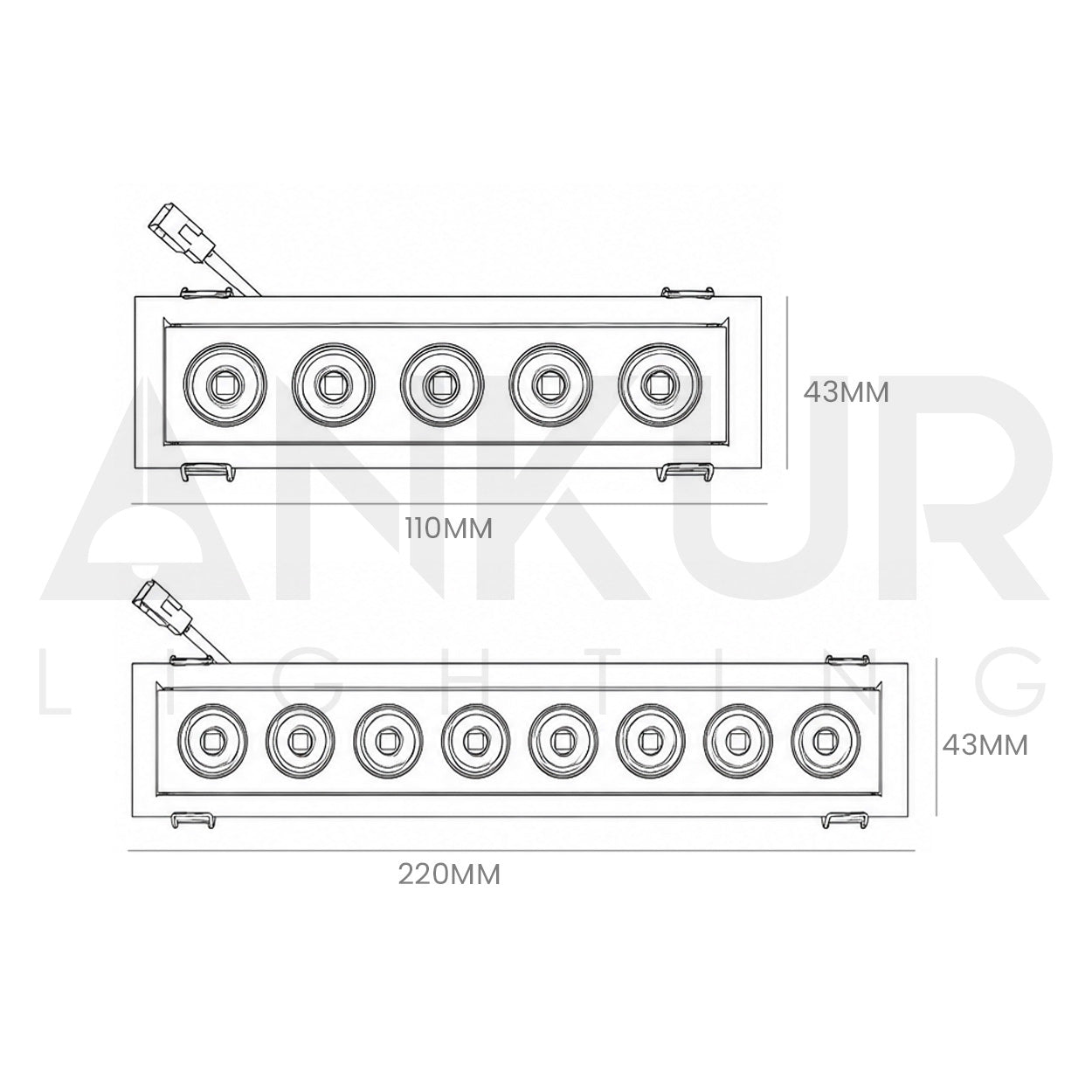 ANKUR LYNN TILTABLE LASERBLADE TRIM LED RECESSED LIGHT