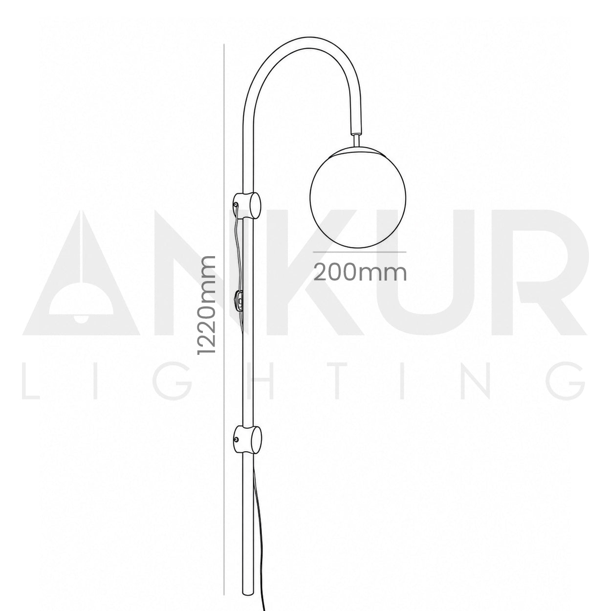 ANKUR OCTAVIAN MILKY GLOBE WALL LIGHT FOR RESTAURANT LIGHTING