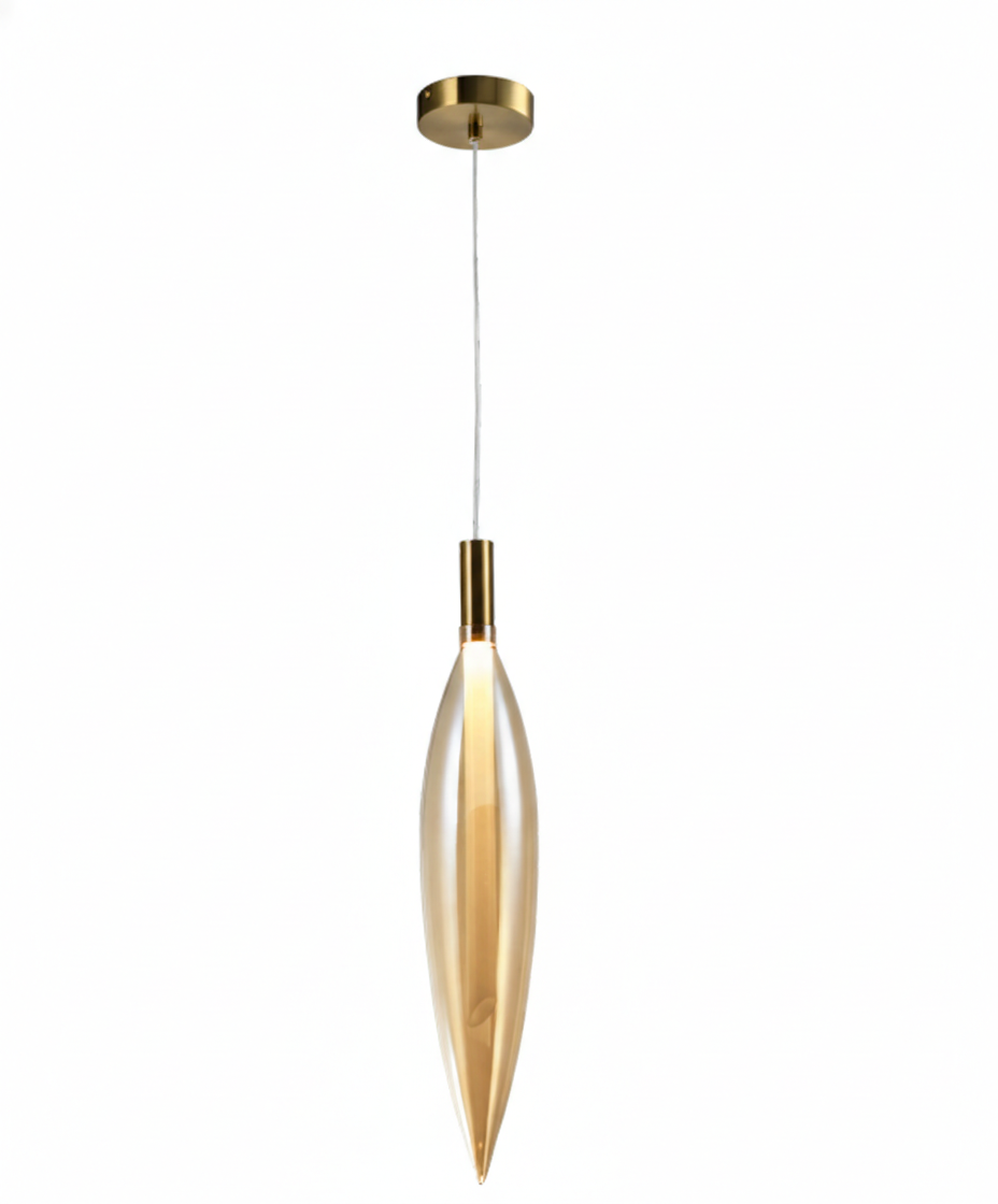 ANKUR CLEMATIS OPAL LINE ANTIQUE BRASS AND CONE GLASS UNIQUE DESIGN PENDANT LIGHT