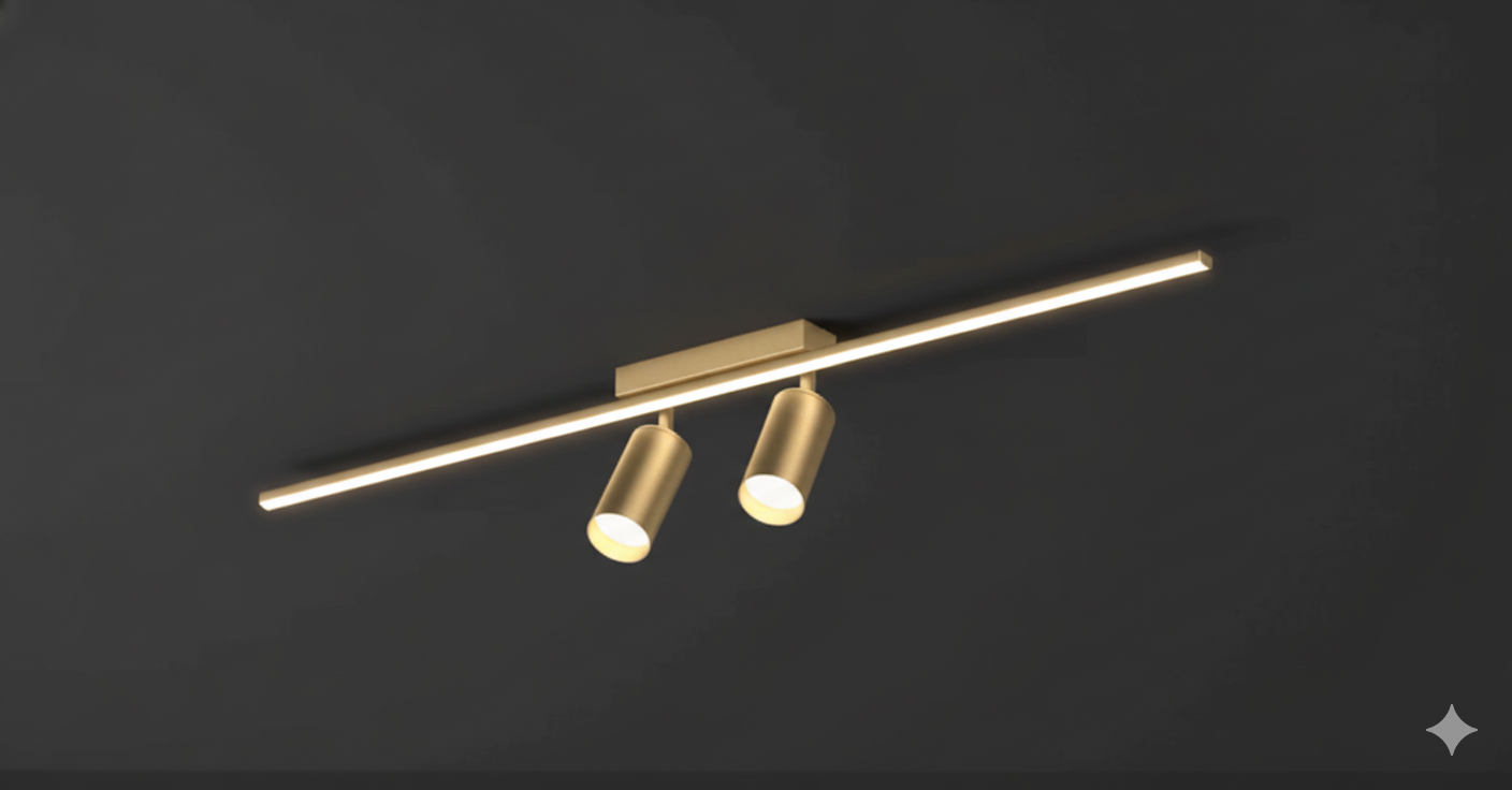 ANKUR VIOLA TWO LED SPOT LIGHT WITH LED WALL LIGHT