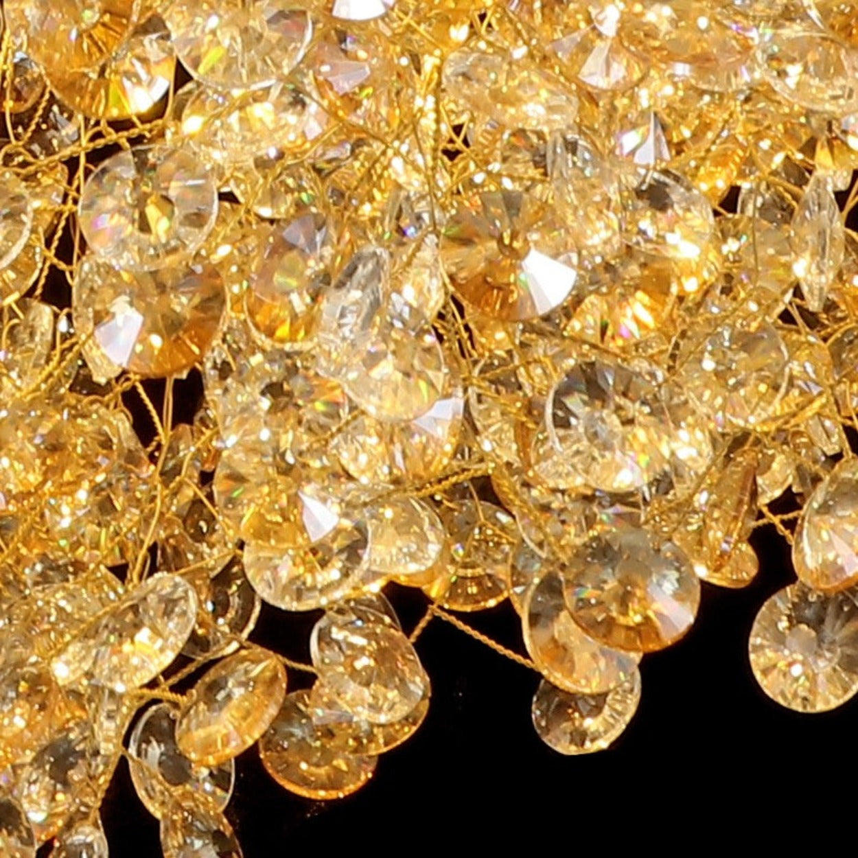 ANKUR ROUND BLOOM CONTEMPORARY CRYSTAL CHANDELIER