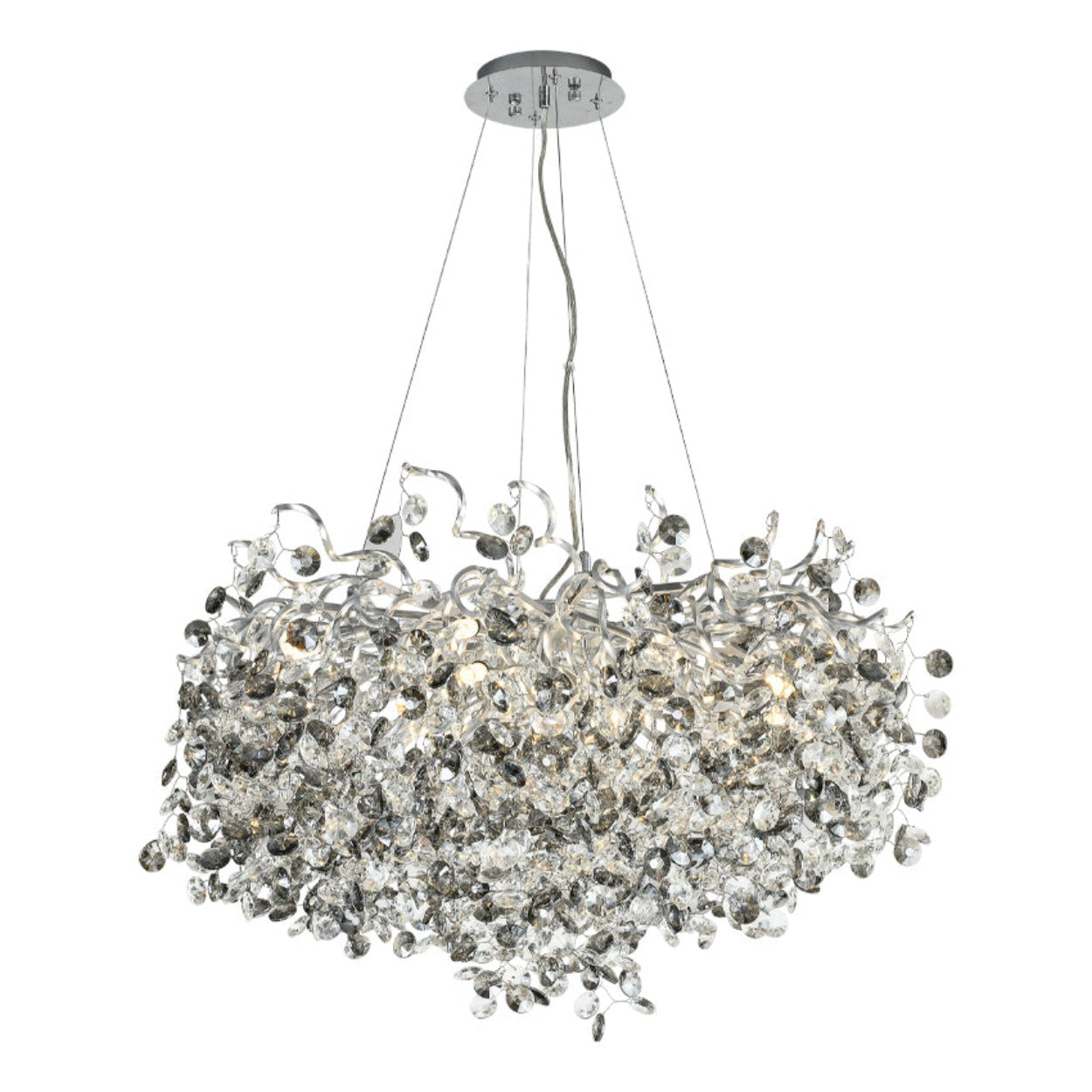 ANKUR ROUND BLOOM CONTEMPORARY CRYSTAL CHANDELIER