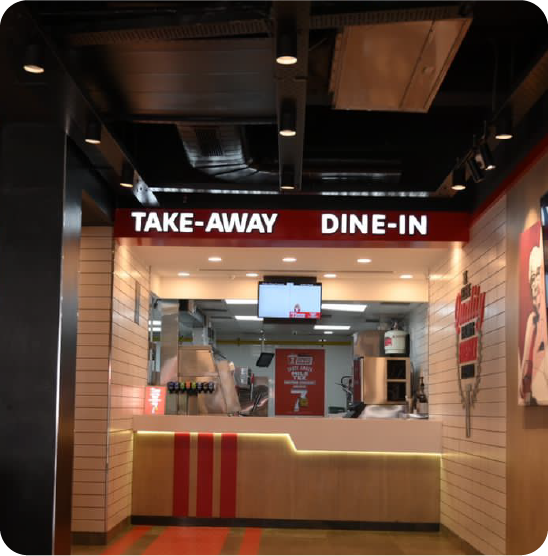 KFC, Hyderabad — lighting by Ankur Lighting
