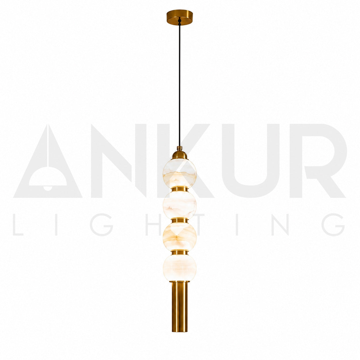ANKUR STELO METAL AND GLASS MODERN LUXURY HANGING LIGHT