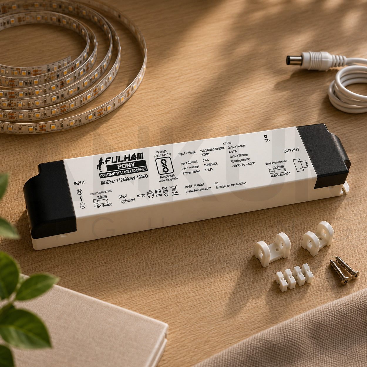 FULHAM 24V CONSTANT VOLTAGE INDOOR RATED LED DRIVER