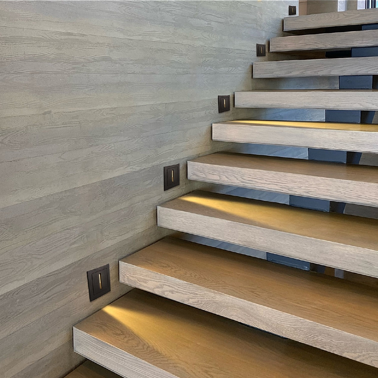 ANKUR MODERN STEP LIGHT 3W RECESSED INDOOR STAIRCASE BLACK LIGHT