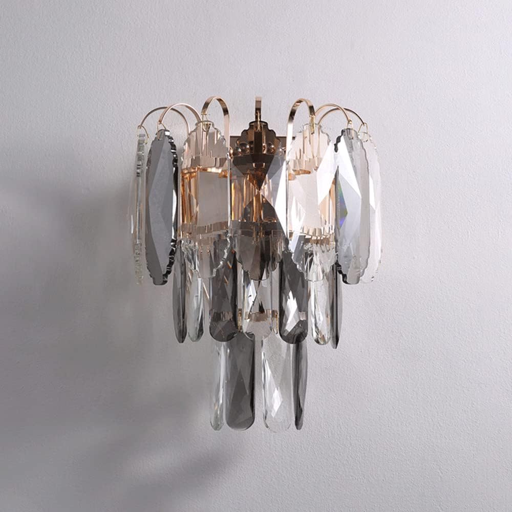 ANKUR LUMINAIRE SMOKE CROWN CRYSTAL WALL LIGHT